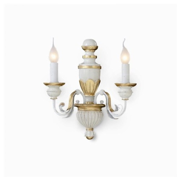 Бра настенное в спальню и гостиную FIRENZE AP2 BIANCO Ideal Lux в стиле классика