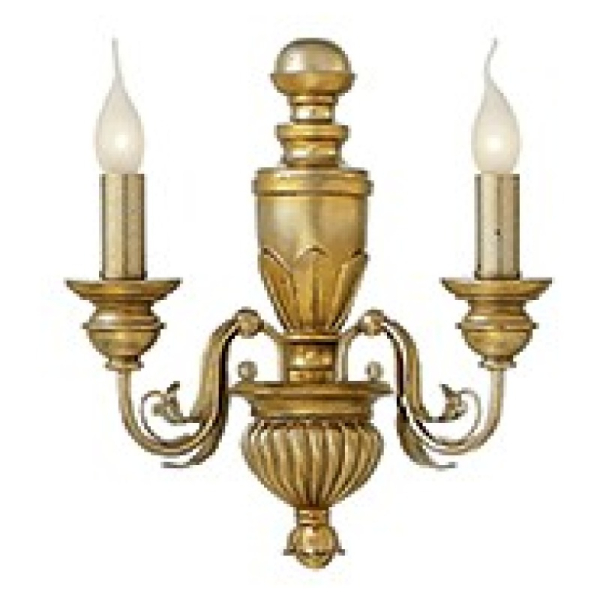 Бра настенное в спальню и гостиную FIRENZE AP2 ORO Ideal Lux в стиле классика
