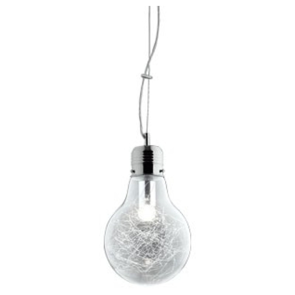 Подвесной светильник в стиле хай-тек LUCE MAX SP1 SMALL Ideal Lux в кухню, коридор в цвете никель/хром