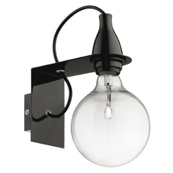 Бра настенное в спальню и гостиную MINIMAL AP1 NERO Ideal Lux в стиле лофт