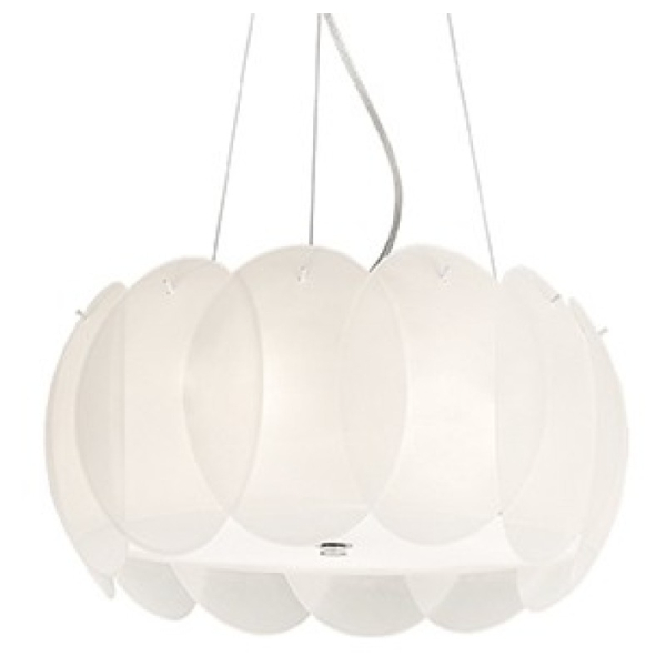 Подвесной светильник в стиле модерн OVALINO SP5 Ideal Lux в гостиную, кабинет в цвете серый