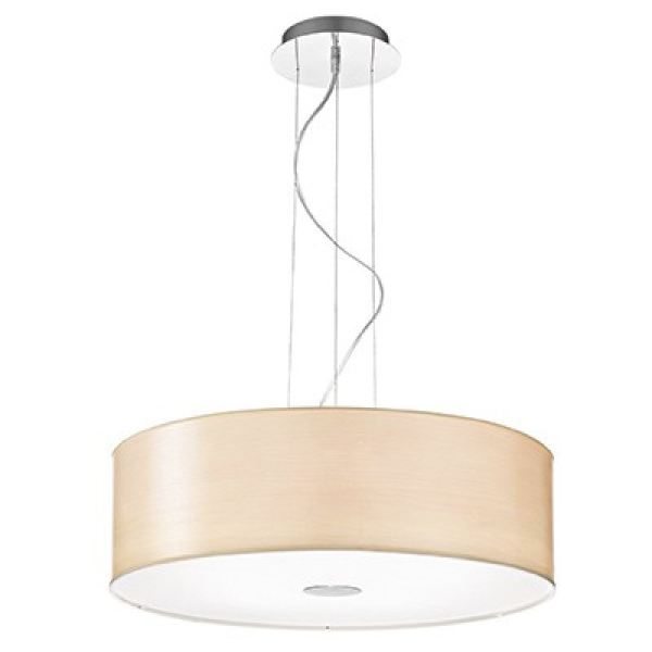 Подвесной светильник в стиле модерн WOODY SP5 WOOD Ideal Lux в гостиную, кабинет в цвете никель/хром
