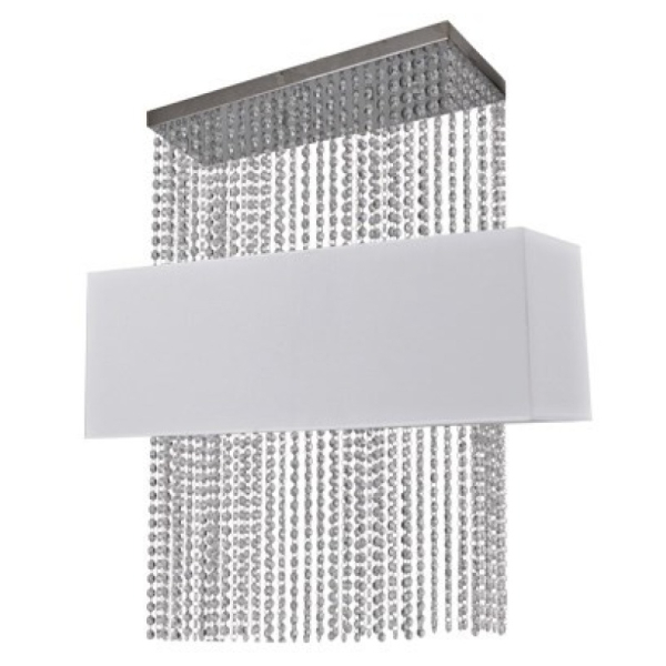 Подвесной светильник в стиле модерн PHOENIX SP5 BIANCO Ideal Lux в гостиную в цвете никель/хром