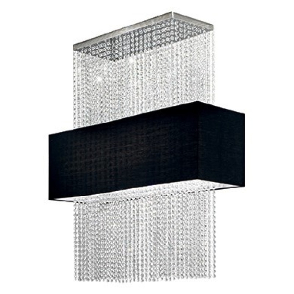 Подвесной светильник в стиле модерн PHOENIX SP5 NERO Ideal Lux в гостиную в цвете никель/хром