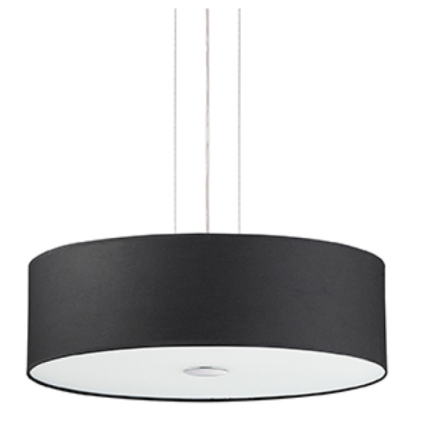 Подвесной светильник в стиле модерн WOODY SP5 NERO Ideal Lux в гостиную, кабинет в цвете никель/хром