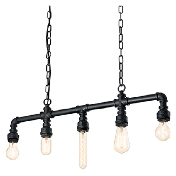 Люстра PLUMBER SP5 NERO Ideal Lux