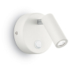 Светильник настенный светодиодный в спальню и гостиную PAGE AP ROUND BIANCO Ideal Lux, LED бра в стиле скандинавский