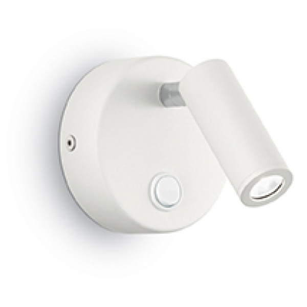 Светильник настенный светодиодный в спальню и гостиную PAGE AP ROUND BIANCO Ideal Lux, LED бра в стиле скандинавский