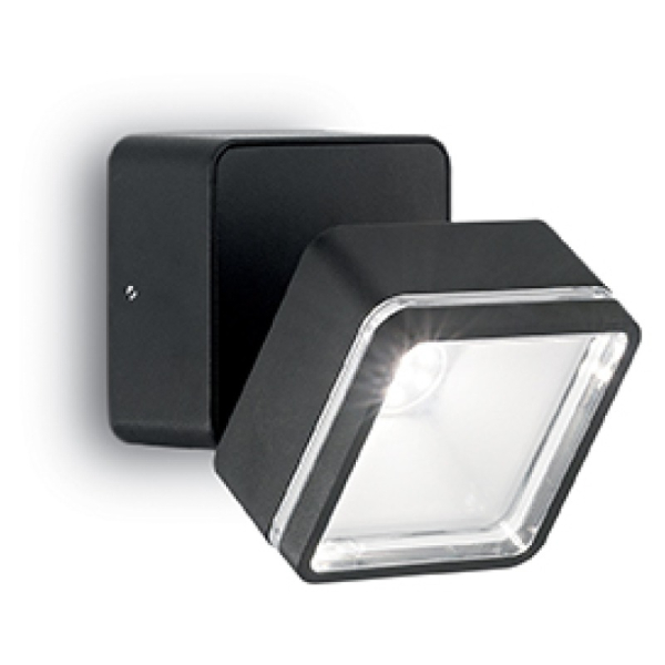 Светильник настенный светодиодный OMEGA AP SQUARE NERO 4000K Ideal Lux, LED бра в стиле хай-тек