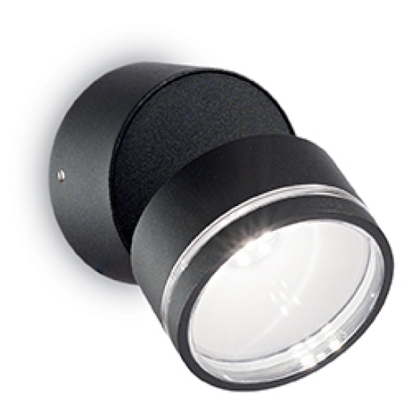 Светильник настенный светодиодный OMEGA AP ROUND NERO 4000K Ideal Lux, LED бра в стиле хай-тек