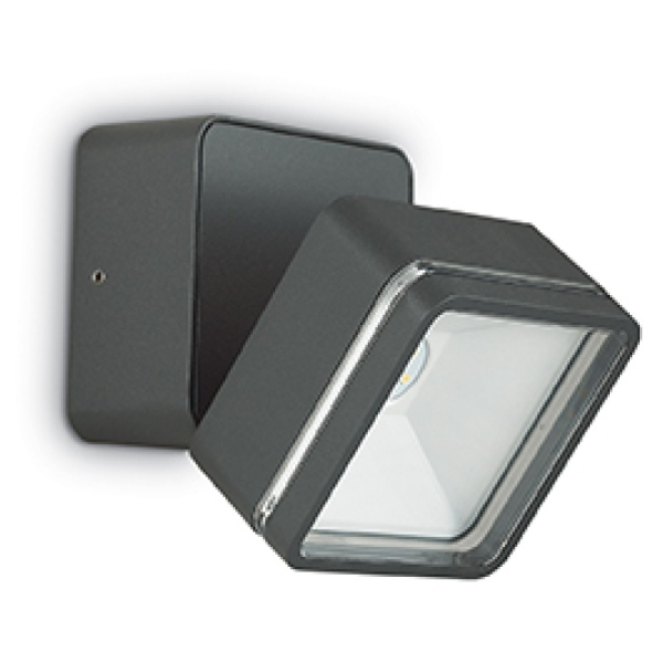 Светильник настенный светодиодный OMEGA AP SQUARE ANTRACITE 4000K Ideal Lux, LED бра в стиле хай-тек