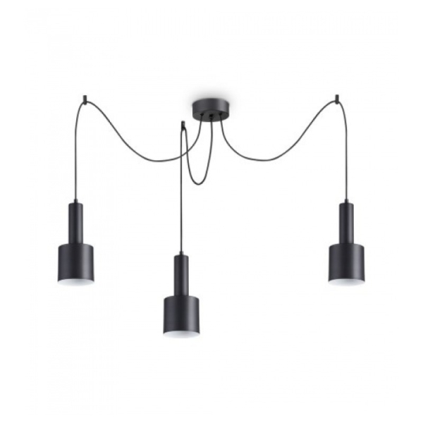 Подвесной светильник в стиле лофт HOLLY SP3 NERO Ideal Lux в спальню, кабинет в цвете черный