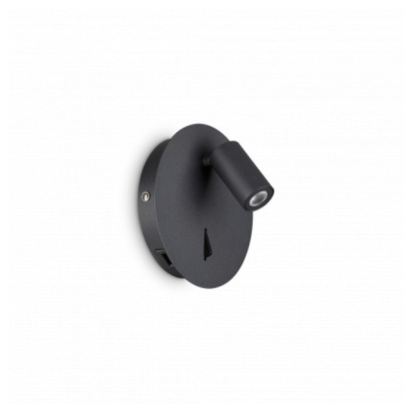 Бра настенное GEA AP1 ROUND NERO Ideal Lux