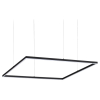Подвесной светильник в стиле хай-тек ORACLE SLIM SP D090 SQUARE 3000K ON-OFF BK Ideal Lux в гостиную, спальню