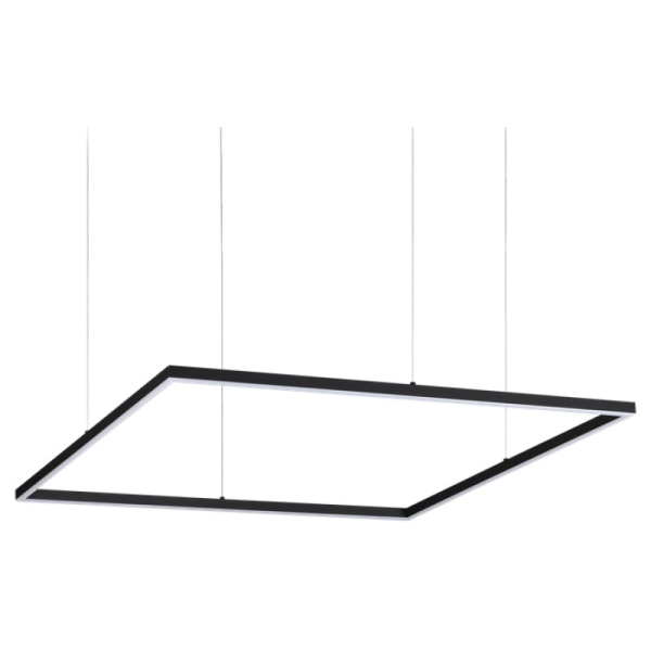 Подвесной светильник в стиле хай-тек ORACLE SLIM SP D090 SQUARE 3000K ON-OFF BK Ideal Lux в гостиную, спальню