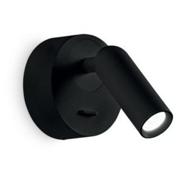 Светильник настенный светодиодный BEAN AP ROUND NERO Ideal Lux, LED бра