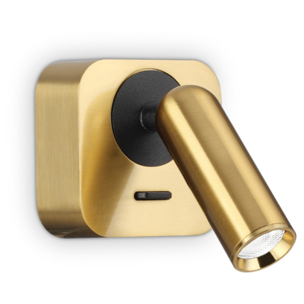 Светильник настенный светодиодный BEAN AP SQUARE OTTONE Ideal Lux, LED бра