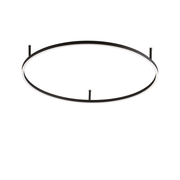 Стельовий світильник ORACLE SLIM PL D090 ROUND 3000K ON-OFF BK 266022