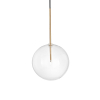 Подвесной светильник в стиле хай-тек EQUINOXE SP1 D25 OTTONE Ideal Lux в гостиную, кухню в цвете латунь
