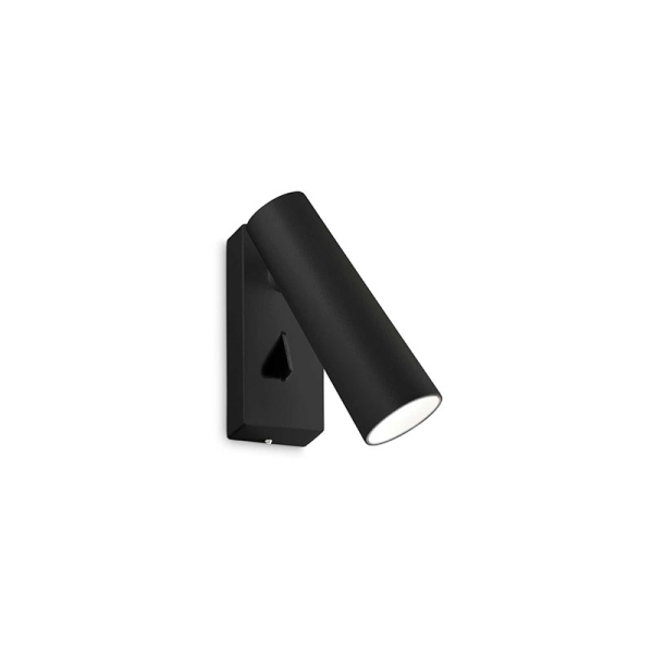 Светильник настенный светодиодный в спальню и гостиную PIPE AP NERO Ideal Lux, LED бра в стиле хай-тек