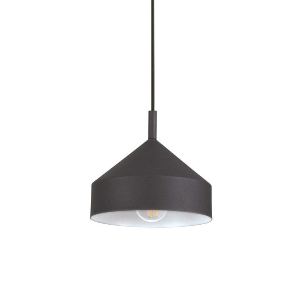 Подвесной светильник в стиле лофт YURTA SP1 D21 NERO Ideal Lux в кухню, коридор в цвете черный