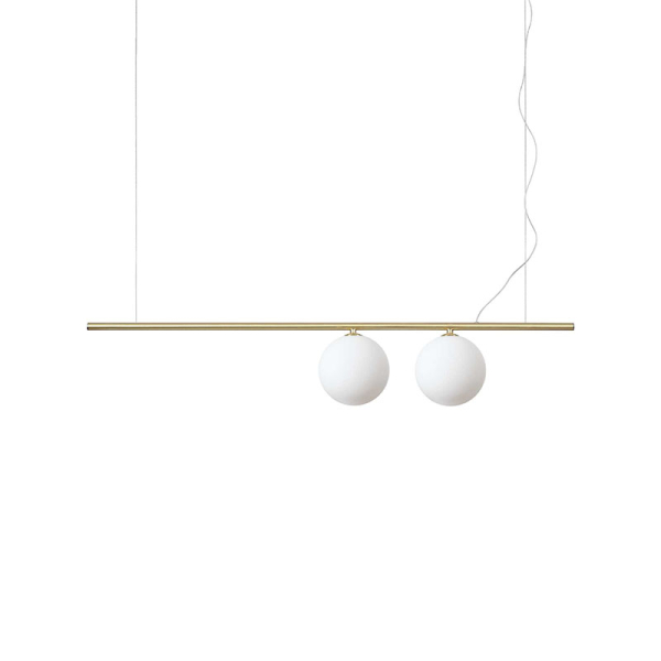 Подвесной светильник в стиле модерн PERLINE SP2 OTTONE Ideal Lux в кухню, спальню в цвете латунь