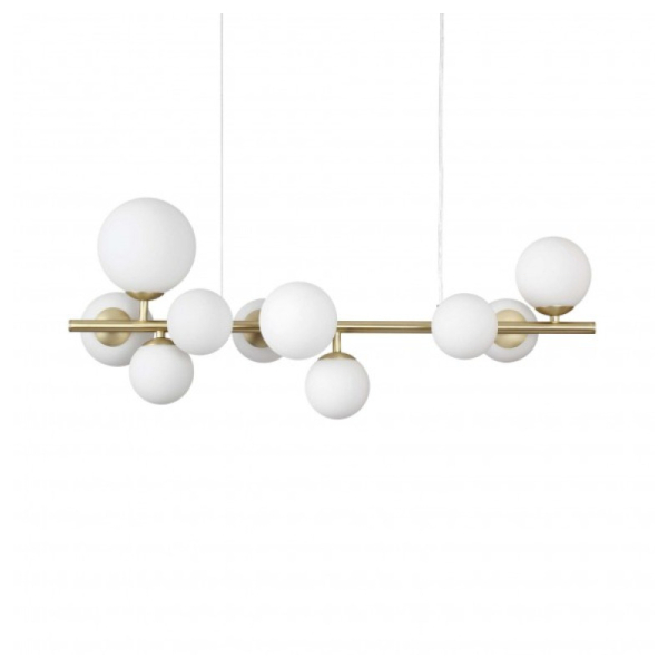 Подвесной светильник в стиле модерн PERLAGE SP10 BIANCO Ideal Lux в гостиную, спальню в цвете латунь