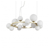 Подвесной светильник в стиле модерн PERLAGE SP14 BIANCO Ideal Lux в гостиную, спальню в цвете латунь