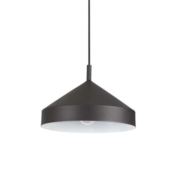 Подвесной светильник в стиле лофт YURTA SP1 D30 NERO Ideal Lux в кухню, коридор в цвете черный