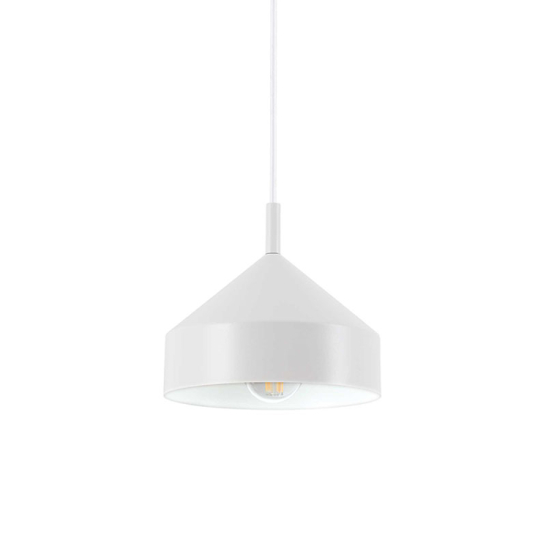 Подвесной светильник в стиле лофт YURTA SP1 D21 BIANCO Ideal Lux в кухню, коридор в цвете белый