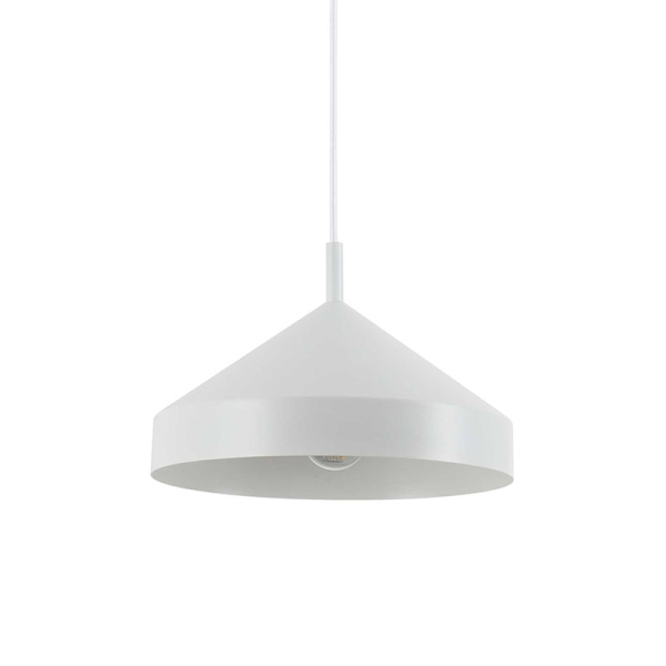 Подвесной светильник в стиле лофт YURTA SP1 D30 BIANCO Ideal Lux в кухню, коридор в цвете белый
