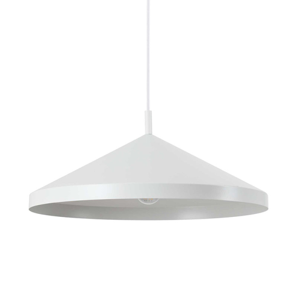 Подвесной светильник в стиле лофт YURTA SP1 D50 BIANCO Ideal Lux в кухню, коридор в цвете белый
