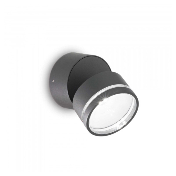 Светильник настенный светодиодный OMEGA AP ROUND NERO 4000K Ideal Lux, LED бра