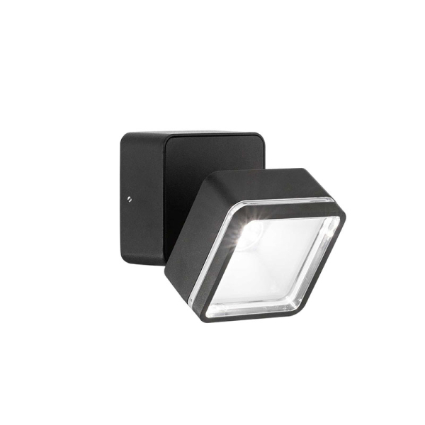 Светильник настенный светодиодный OMEGA AP SQUARE NERO 4000K Ideal Lux, LED бра