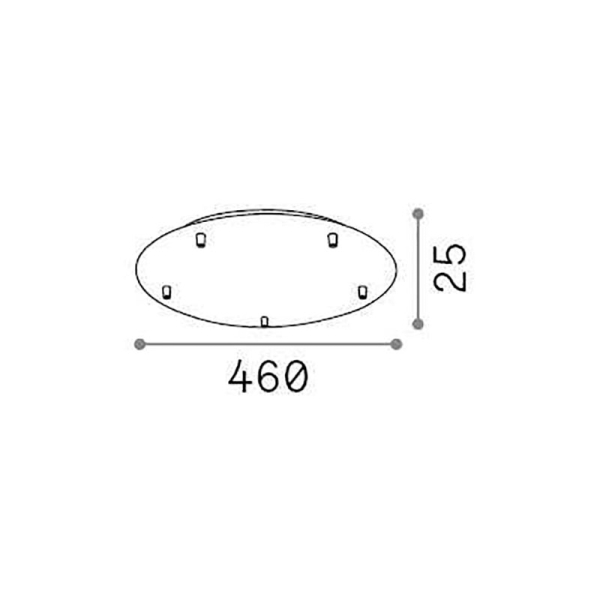 ROSONE STANDARD 5 LUCI RAME