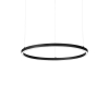 Подвесной светильник в стиле хай-тек ORACLE SLIM SP D050 ROUND 4000K ON-OFF BK Ideal Lux в гостиную, кухню в цвете черный