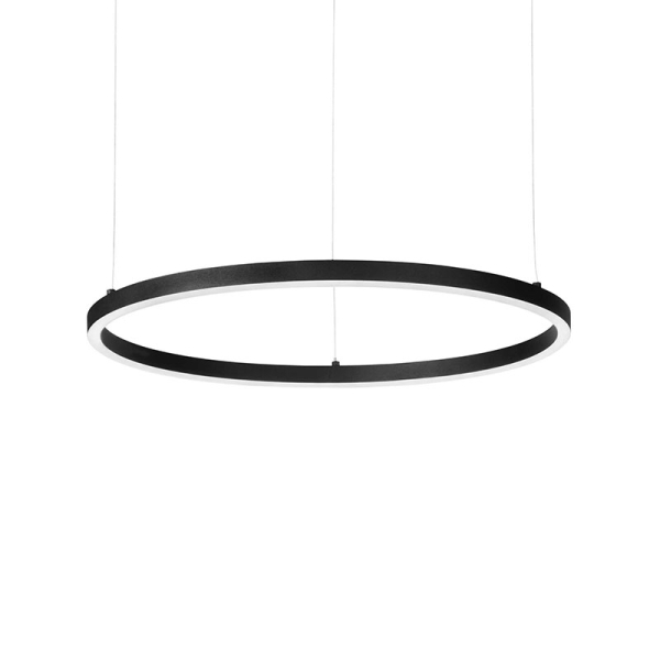 Подвесной светильник в стиле хай-тек ORACLE SLIM SP D090 ROUND 3000K DALI BK Ideal Lux в гостиную, кухню в цвете черный