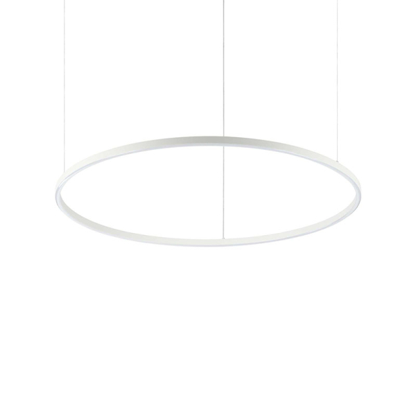 Подвесной светильник в стиле хай-тек ORACLE SLIM SP D090 ROUND 3000K DALI WH Ideal Lux в гостиную, кухню в цвете белый