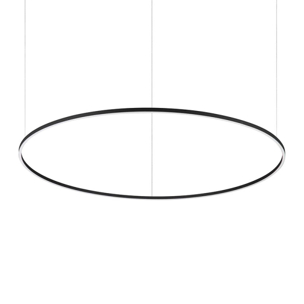 Подвесной светильник в стиле хай-тек ORACLE SLIM SP D150 ROUND 3000K DALI BK Ideal Lux в гостиную, кухню в цвете черный
