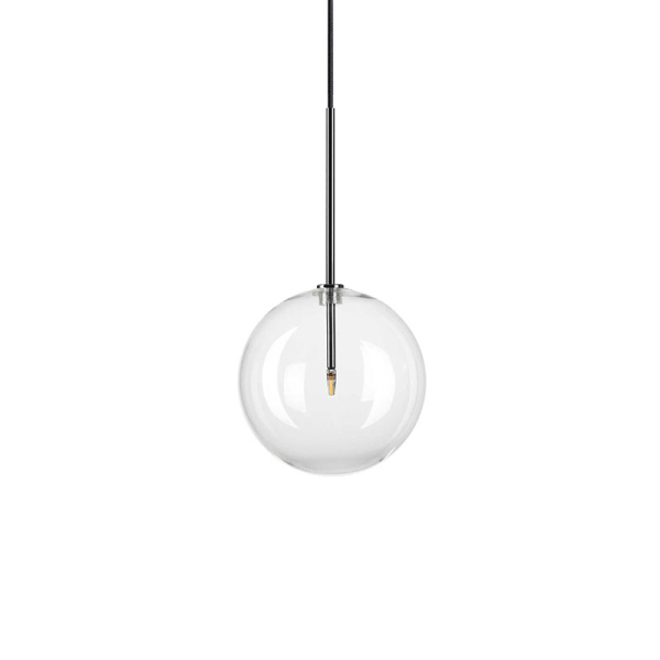 Подвесной светильник в стиле хай-тек EQUINOXE SP1 D20 CROMO Ideal Lux в гостиную, кухню в цвете никель/хром