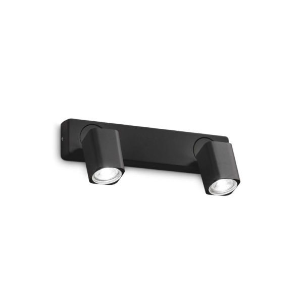 Бра настенное в спальню и гостиную RUDY AP2 SQUARE NERO Ideal Lux в стиле хай-тек