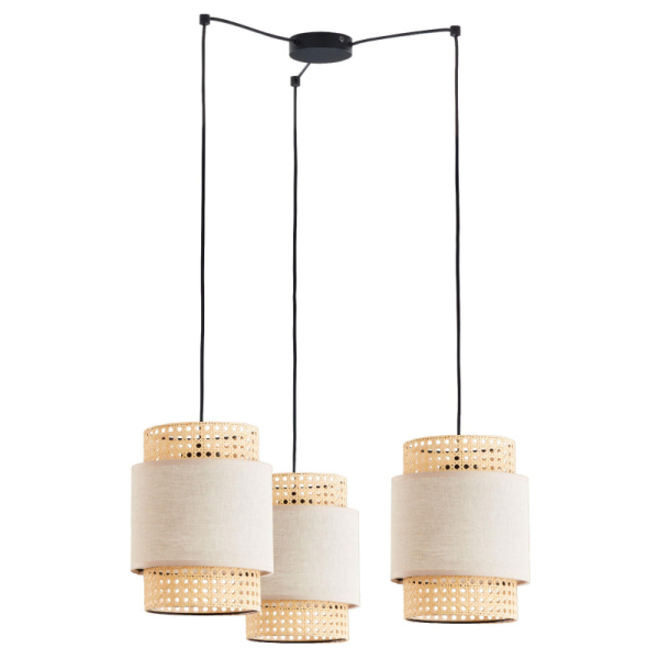 Подвесной светильник BOHO NATURE 3 TK Lighting в цвете черный