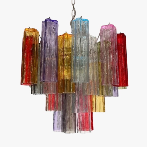 Люстра зі скла з трубками – 36 кольорових скляних трубок. MURANO TUBE 179