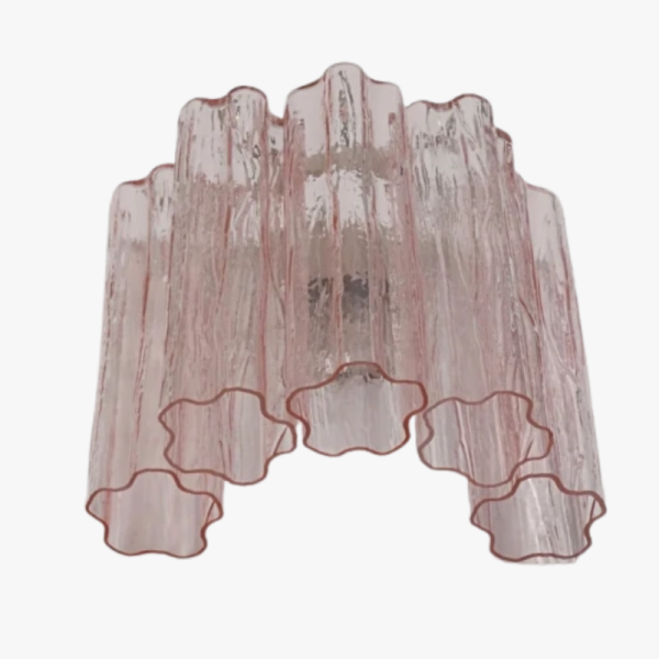 Пара настінних світильників зі скла у вигляді трубок – 5 рожевих скляних трубок. MURANO TUBE 211