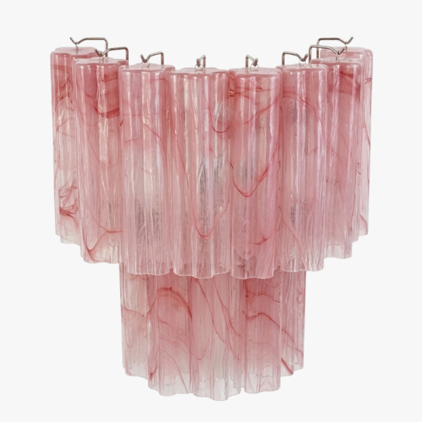 Пара настінних світильників зі скла у вигляді трубок – 13 рожевих скляних трубок ALABSTER. MURANO TUBE 210