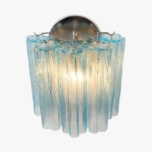 Пара настінних світильників зі скла у вигляді трубок – 5 синіх скляних трубок. MURANO TUBE 208