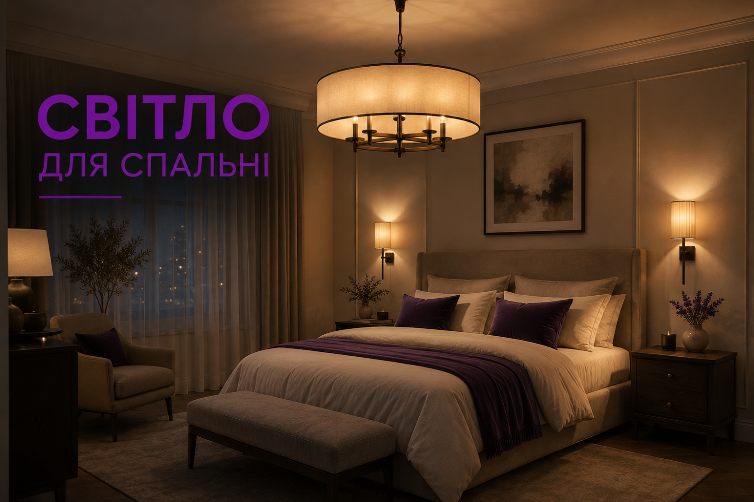 Освітлення спальні: як організувати світло правильно