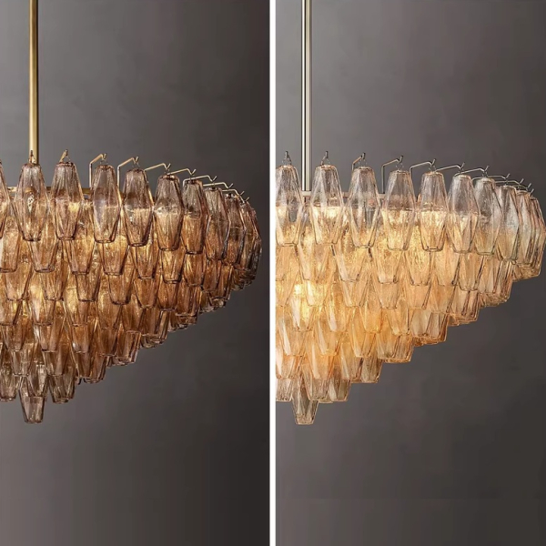 Люстра MURANO Brown Shimmer Frame 155 Anzazo купити 67276грн.