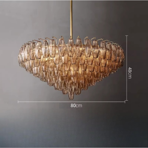 Люстра MURANO Brown Shimmer Frame 155 Anzazo купити 67276грн.