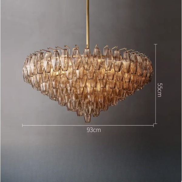 Люстра MURANO Brown Shimmer Frame 155 Anzazo купити 67276грн.